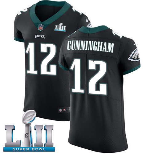 Nike Eagles #12 Randall Cunningham Black Alternate Super Bowl LII Men's Stitched NFL Vapor Untouchable Elite Jersey